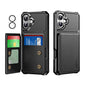 For iPhone 16 Plus ENKAY Hat-Prince Card Slot Wallet TPU Back Leather Phone Case with Lens Film(Black)