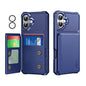 For iPhone 16 ENKAY Hat-Prince Card Slot Wallet TPU Back Leather Phone Case with Lens Film(Dark Blue)