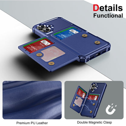 For iPhone 16 ENKAY Hat-Prince Card Slot Wallet TPU Back Leather Phone Case with Lens Film(Cyan)