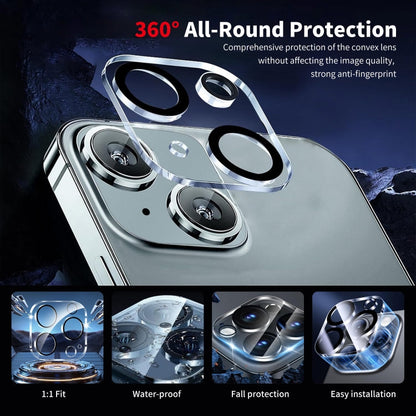 For iPhone 15 ENKAY Hat-Prince Card Slot Wallet TPU Back Leather Phone Case with Lens Film(Cyan)