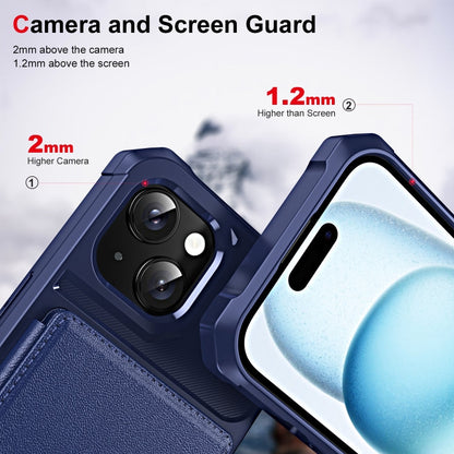 For iPhone 14 ENKAY Hat-Prince Card Slot Wallet TPU Back Leather Phone Case with Lens Film(Rose Gold)