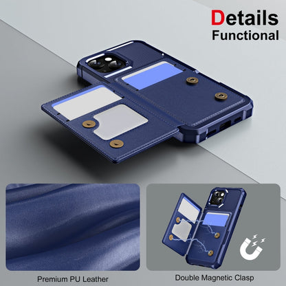 For iPhone 14 ENKAY Hat-Prince Card Slot Wallet TPU Back Leather Phone Case with Lens Film(Rose Gold)