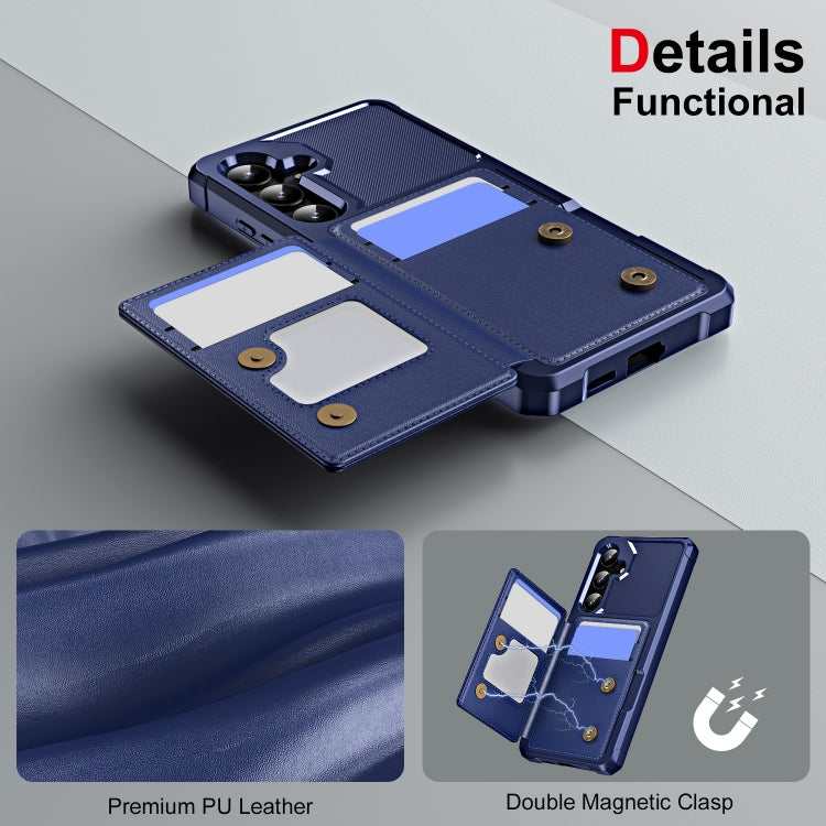 For Samsung Galaxy S24+ 5G ENKAY Hat-Prince Card Slot Wallet TPU Back Leather Phone Case with Lens Film(Rose Gold)