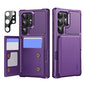 For Samsung Galaxy S24 Ultra 5G ENKAY Hat-Prince Card Slot Wallet TPU Back Leather Phone Case with Lens Film(Purple)