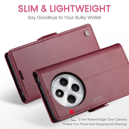 For Redmi 14C CaseMe 023 Butterfly Buckle Litchi Texture RFID Anti-theft Leather Phone Case(Red)