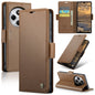 For Redmi 14C CaseMe 023 Butterfly Buckle Litchi Texture RFID Anti-theft Leather Phone Case(Brown)