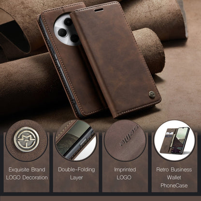 Pour Redmi 14C Étui en cuir à rabat horizontal multifonctionnel CaseMe 013 (Café)