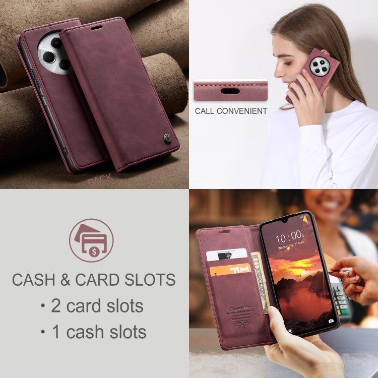 For Redmi 14C CaseMe 013 Multifunctional Horizontal Flip Leather Phone Case(Red)