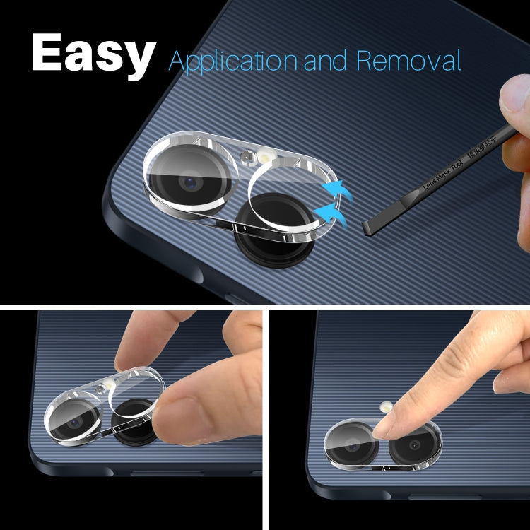 For Samsung Galaxy A06 4G NORTHJO Camera Lens Protector 3D HD Tempered Glass Film(Clear)