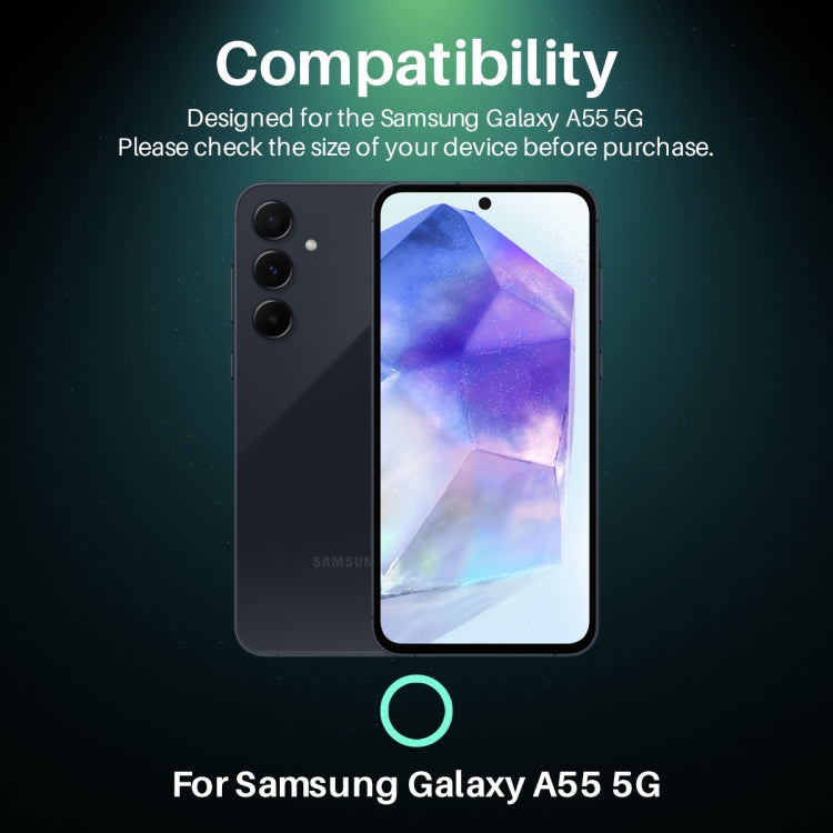 For Samsung Galaxy A55 5G NORTHJO Camera Lens Protector 3D HD Tempered Glass Film(Clear)