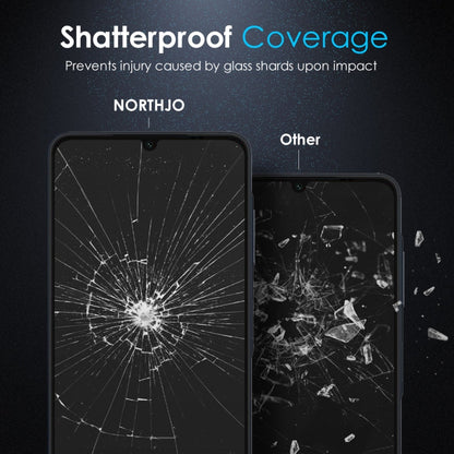 For Samsung Galaxy A06 4G NORTHJO A++ Screen Full Glue Silk Printing Tempered Glass Film