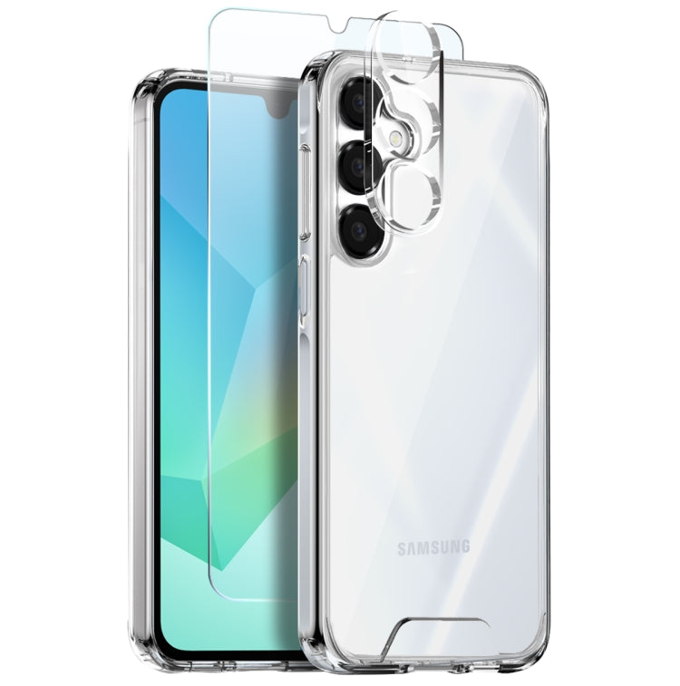 For Samsung Galaxy A16 5G / 4G NORTHJO 3 in 1 Clear Phone Case with Screen Protector Lens Film