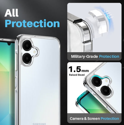 For Samsung Galaxy A06 4G NORTHJO 3 in 1 Clear Phone Case with Screen Protector Lens Film