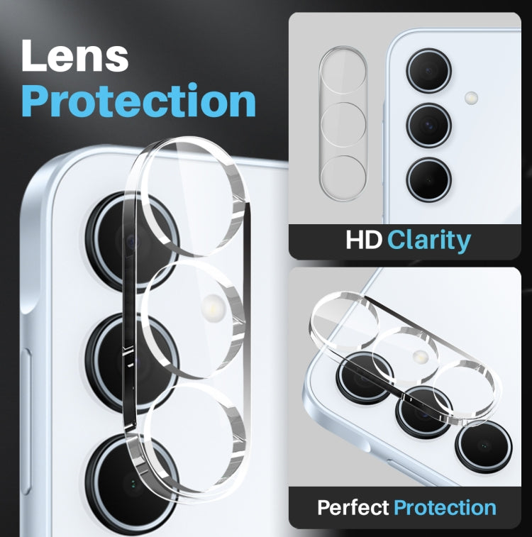 For Samsung Galaxy A55 5G NORTHJO 3 in 1 Clear Phone Case with Screen Protector Lens Film