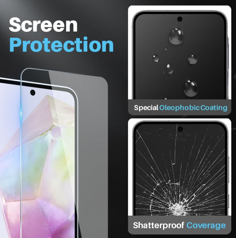 Pour Samsung Galaxy A35 5G NORTHJO Coque de téléphone transparente 3 en 1 avec protecteur d'écran et film pour objectif