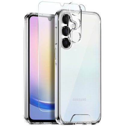 For Samsung Galaxy A25 5G NORTHJO 3 in 1 Clear Phone Case with Screen Protector Lens Film