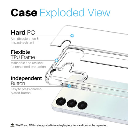 For Samsung Galaxy A25 5G NORTHJO 3 in 1 Clear Phone Case with Screen Protector Lens Film