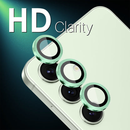 For Samsung Galaxy S25 5G NORTHJO Camera Lens Protector CD Metal Ring Tempered Glass Film(Green)