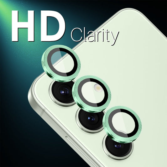 For Samsung Galaxy S25 5G NORTHJO Camera Lens Protector CD Metal Ring Tempered Glass Film(Green)