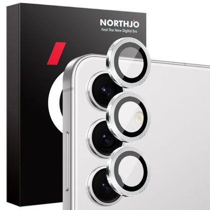 For Samsung Galaxy S25 5G NORTHJO Camera Lens Protector CD Metal Ring Tempered Glass Film(Silver)