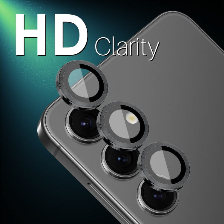 For Samsung Galaxy S25+ 5G NORTHJO Camera Lens Protector CD Metal Ring Tempered Glass Film(Black)