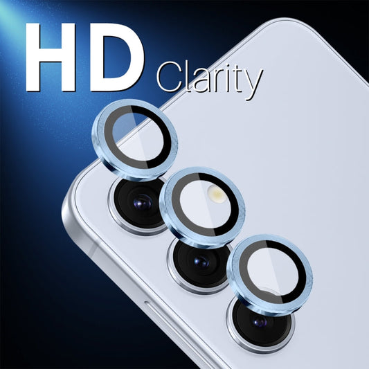 For Samsung Galaxy S25+ 5G NORTHJO Camera Lens Protector CD Metal Ring Tempered Glass Film(Blue)