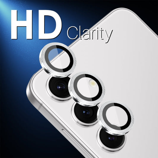 For Samsung Galaxy S25+ 5G NORTHJO Camera Lens Protector CD Metal Ring Tempered Glass Film(Silver)