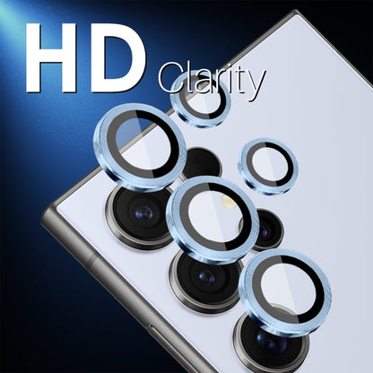 For Samsung Galaxy S25 Ultra 5G NORTHJO Camera Lens Protector CD Metal Ring Tempered Glass Film(Blue)