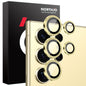 For Samsung Galaxy S25 Ultra 5G NORTHJO Camera Lens Protector CD Metal Ring Tempered Glass Film(Gold)