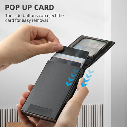 For Samsung Galaxy S23+ 5G Suteni H19 Oil Wax 2-in-1 MagSafe Removable Card Box Back Phone Case(Black)