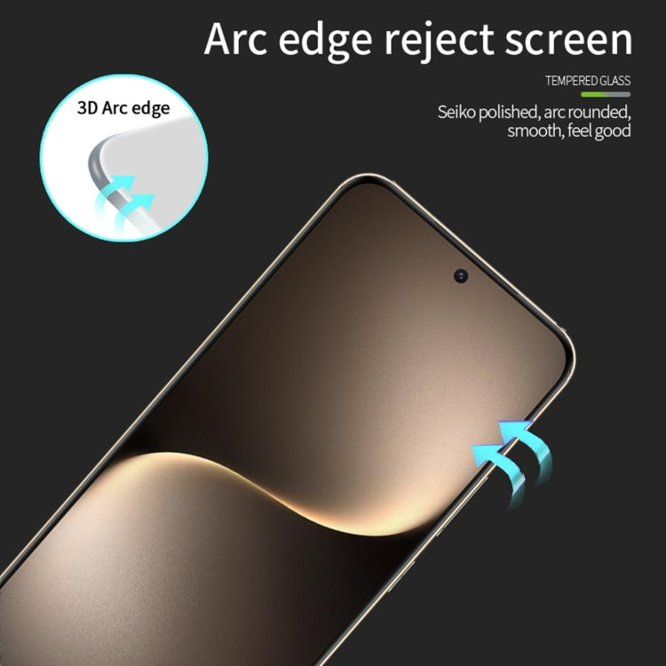 For Honor Magic7 MOFI 9H 3D Explosion-proof Curved Screen Tempered Glass Film(Black)