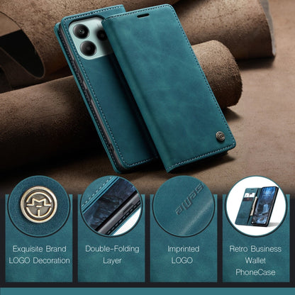 For Redmi Note 14 5G CaseMe 013 Multifunctional Horizontal Flip Leather Phone Case(Blue)