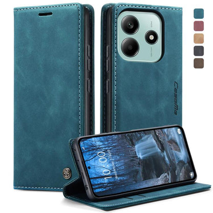 For Redmi Note 14 5G CaseMe 013 Multifunctional Horizontal Flip Leather Phone Case(Blue)