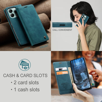 For Redmi Note 14 5G CaseMe 013 Multifunctional Horizontal Flip Leather Phone Case(Blue)