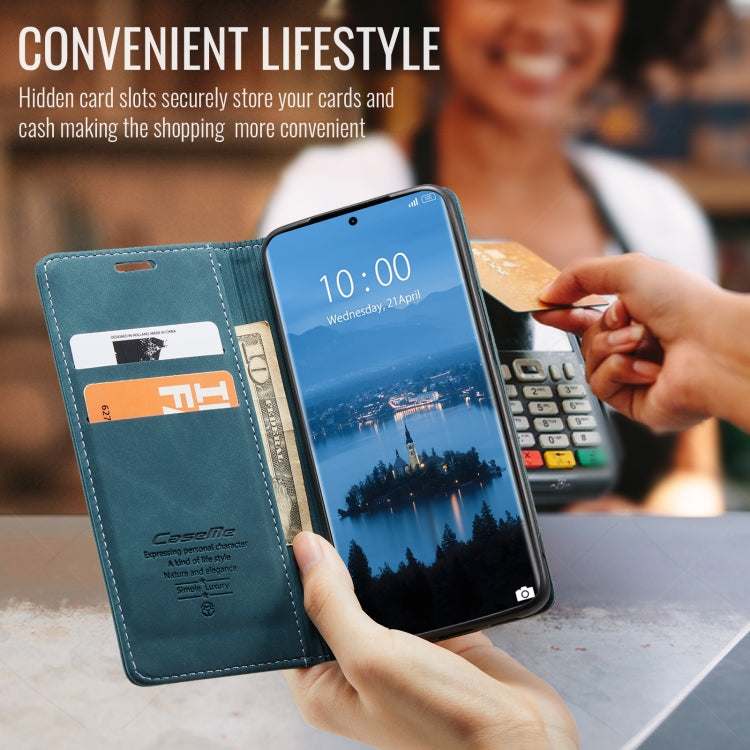For Redmi Note 14 Pro 5G CaseMe 013 Multifunctional Horizontal Flip Leather Phone Case(Blue)
