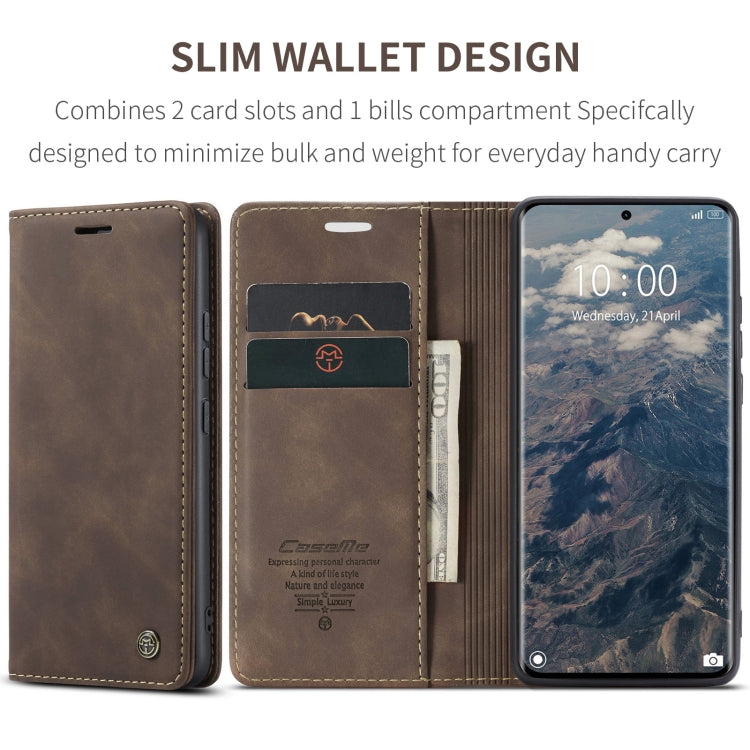 For Redmi Note 14 Pro 5G CaseMe 013 Multifunctional Horizontal Flip Leather Phone Case(Coffee)
