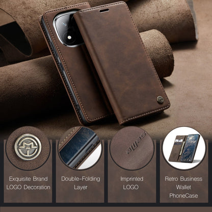 For Redmi Note 14 Pro 5G CaseMe 013 Multifunctional Horizontal Flip Leather Phone Case(Coffee)
