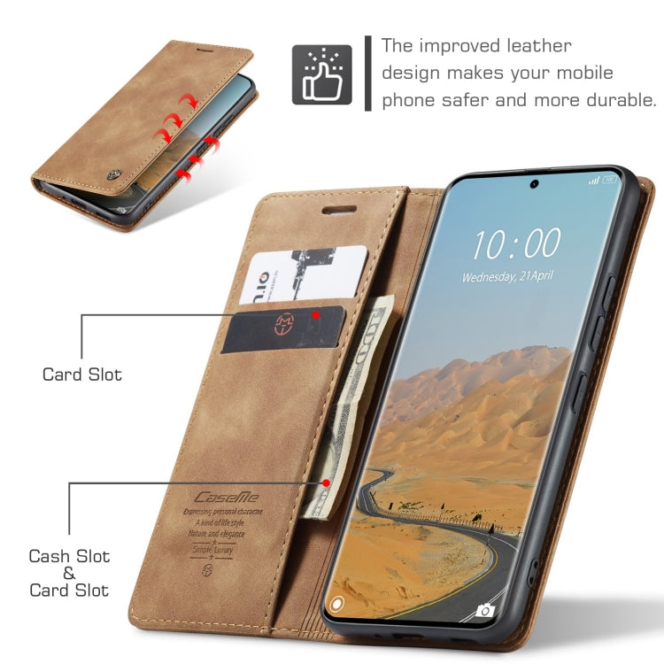 For Redmi Note 14 Pro 5G CaseMe 013 Multifunctional Horizontal Flip Leather Phone Case(Brown)