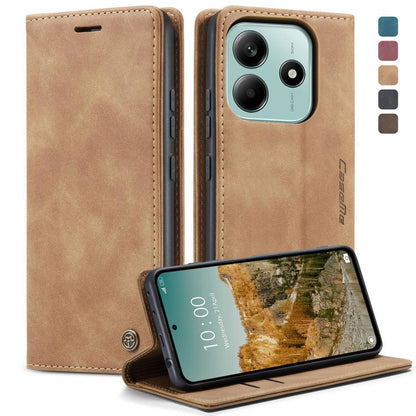 For Redmi Note 14 Pro 5G CaseMe 013 Multifunctional Horizontal Flip Leather Phone Case(Brown)