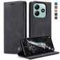For Redmi Note 14 Pro 5G CaseMe 013 Multifunctional Horizontal Flip Leather Phone Case(Black)