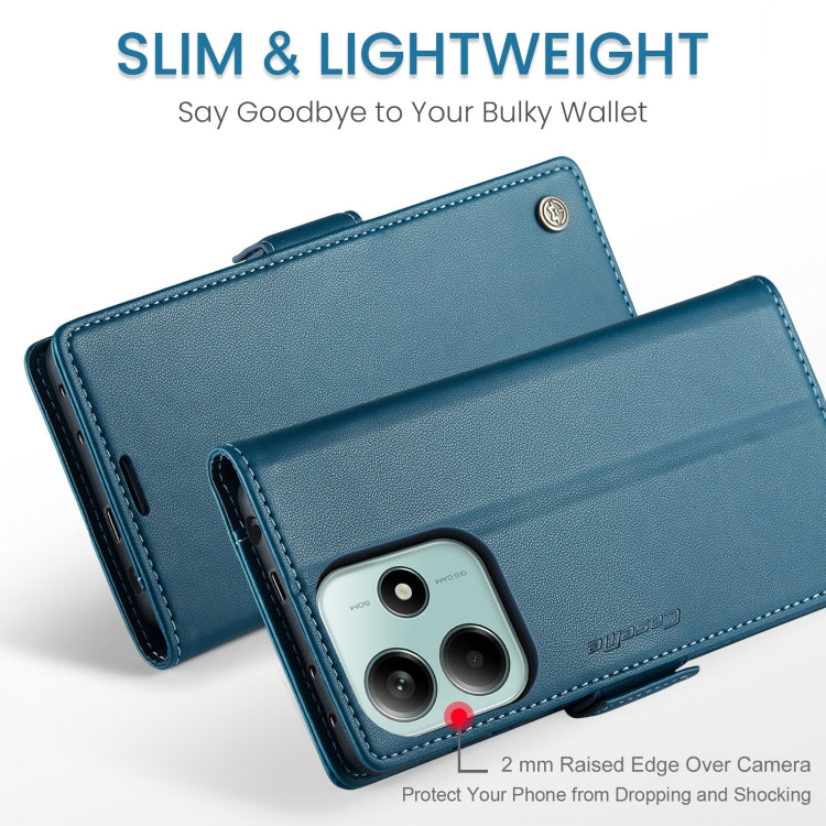 For Redmi Note 14 5G CaseMe 023 Butterfly Buckle Litchi Texture RFID Anti-theft Leather Phone Case(Blue)