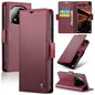For Redmi Note 14 Pro 5G CaseMe 023 Butterfly Buckle Litchi Texture RFID Anti-theft Leather Phone Case(Red)