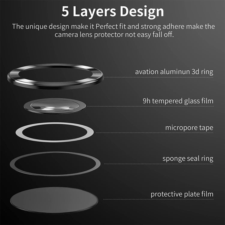 Pour Samsung Galaxy S25 Ultra 5G Film en verre trempé en alliage d'aluminium ENKAY Hat-Prince 9H pour objectif de caméra arrière (Doré)