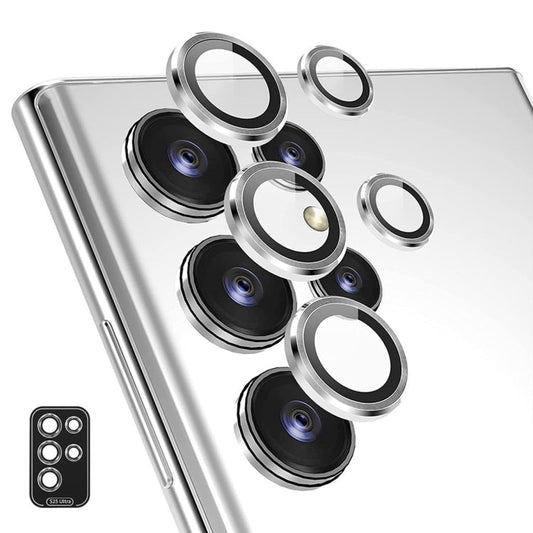 For Samsung Galaxy S25 Ultra 5G ENKAY Hat-Prince 9H Rear Camera Lens Aluminium Alloy Tempered Glass Film(Silver)