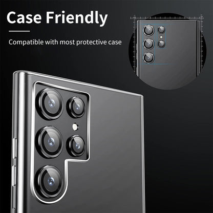 For Samsung Galaxy S25 Ultra 5G ENKAY Hat-Prince 9H Rear Camera Lens Aluminium Alloy Tempered Glass Film(Silver)
