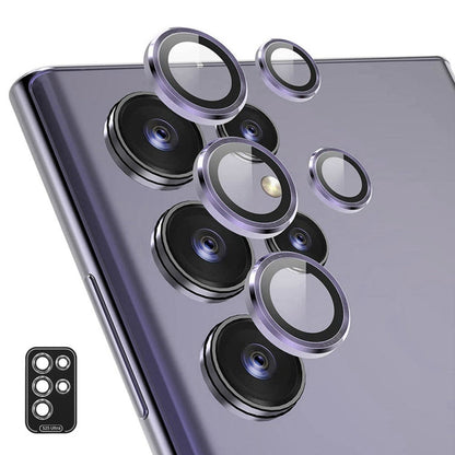 For Samsung Galaxy S25 Ultra 5G ENKAY Hat-Prince 9H Rear Camera Lens Aluminium Alloy Tempered Glass Film(Dark Purple)