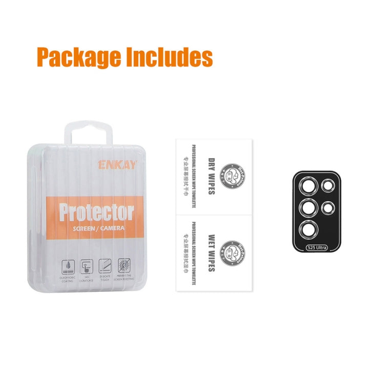 For Samsung Galaxy S25 Ultra 5G ENKAY Hat-Prince 9H Rear Camera Lens Aluminium Alloy Tempered Glass Film(Dark Purple)