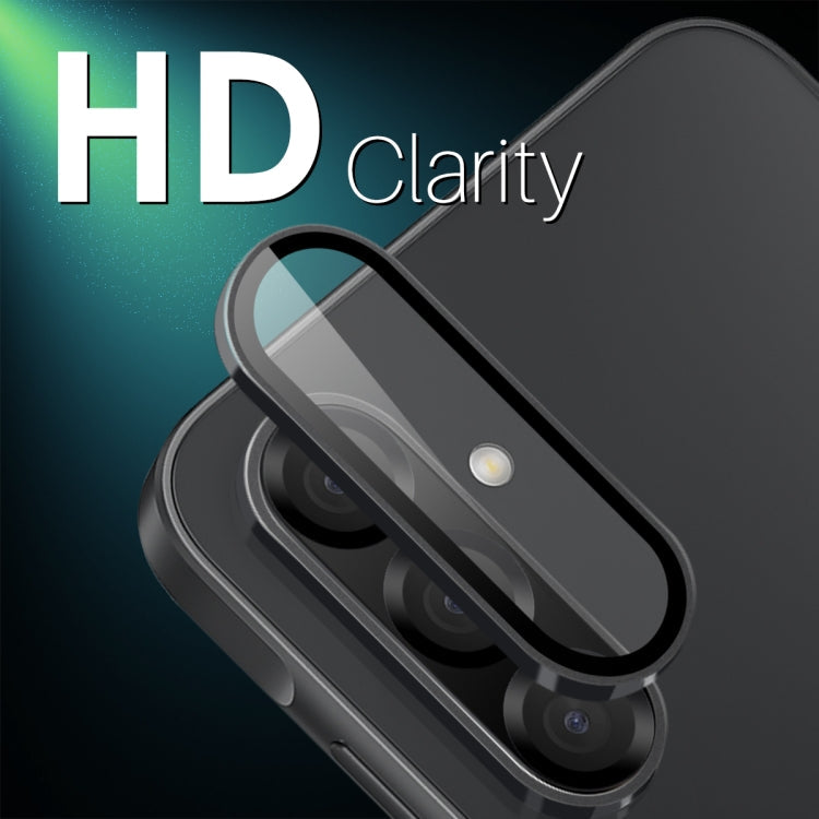 For Samsung Galaxy A36 5G NORTHJO Camera Lens Protector CD Metal Ring Tempered Glass Film(Black)