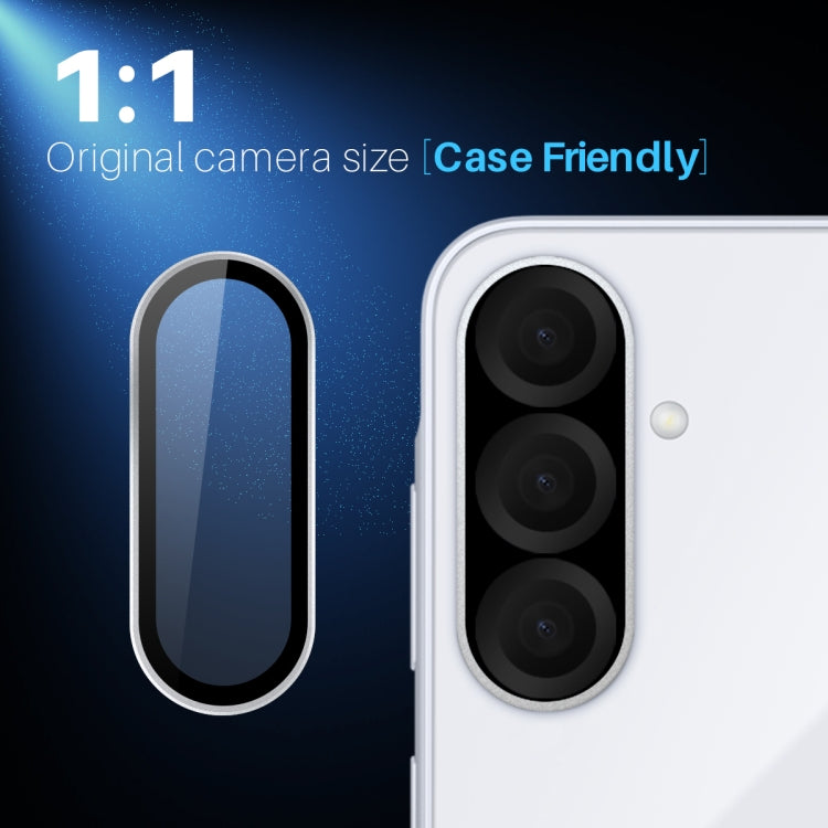 For Samsung Galaxy A56 5G NORTHJO Camera Lens Protector CD Metal Ring Tempered Glass Film(Silver)