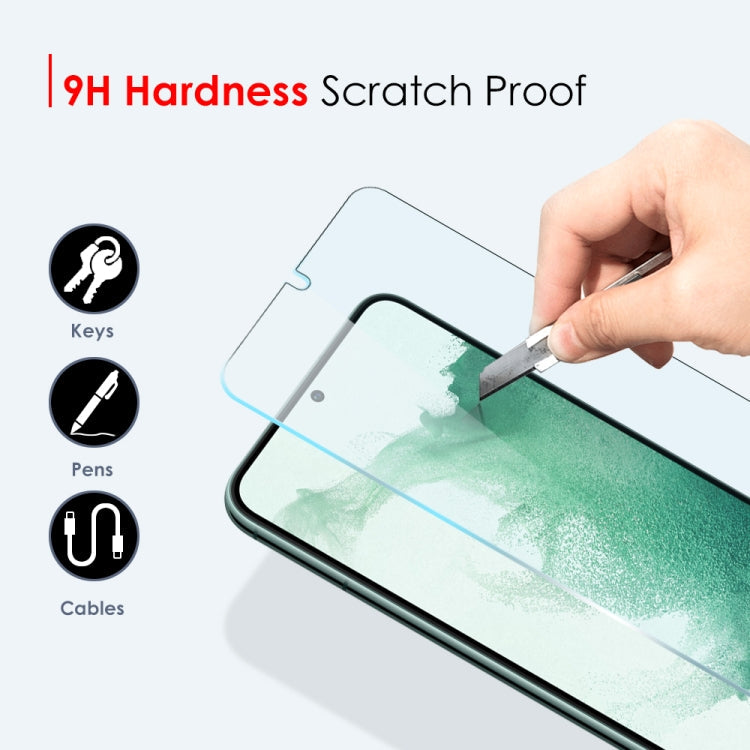 Pour Samsung Galaxy S22 5G NORTHJO Film de protection d'écran en verre trempé A++, compatible avec le déverrouillage par empreinte digitale